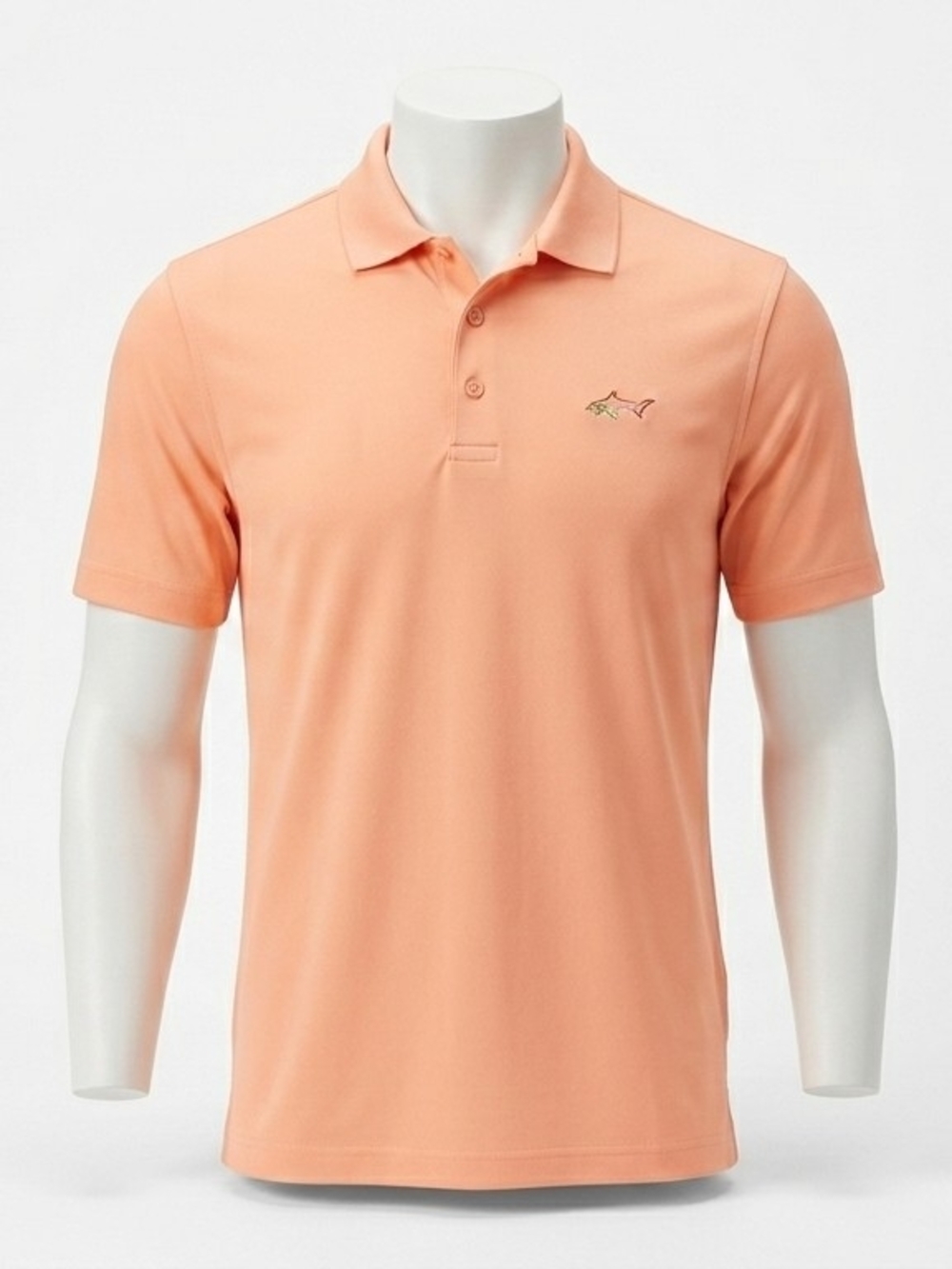Greg Norman Collection Peach Short-Sleeve Polo